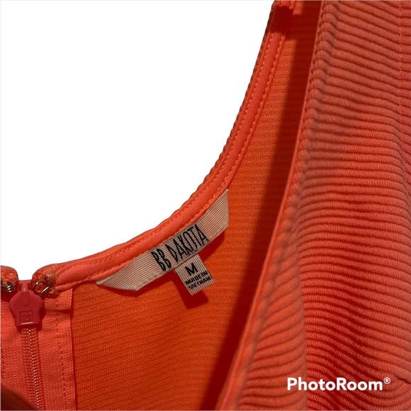 BB DAKOTA Neon Ribbed Ponte Dress Mayer Fitted dress new with tags medium - Picture 7 of 8